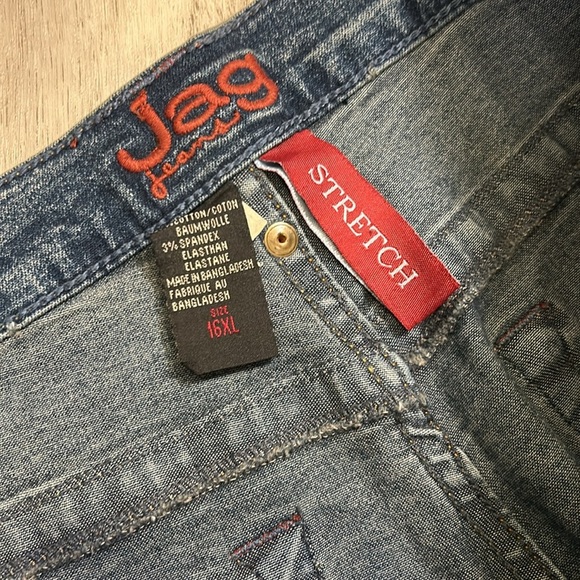 Vintage 90s Y2K JAG Embroidered Denim Wide Leg Flare Jeans / Women’s Sz 16 XL - Picture 13 of 13